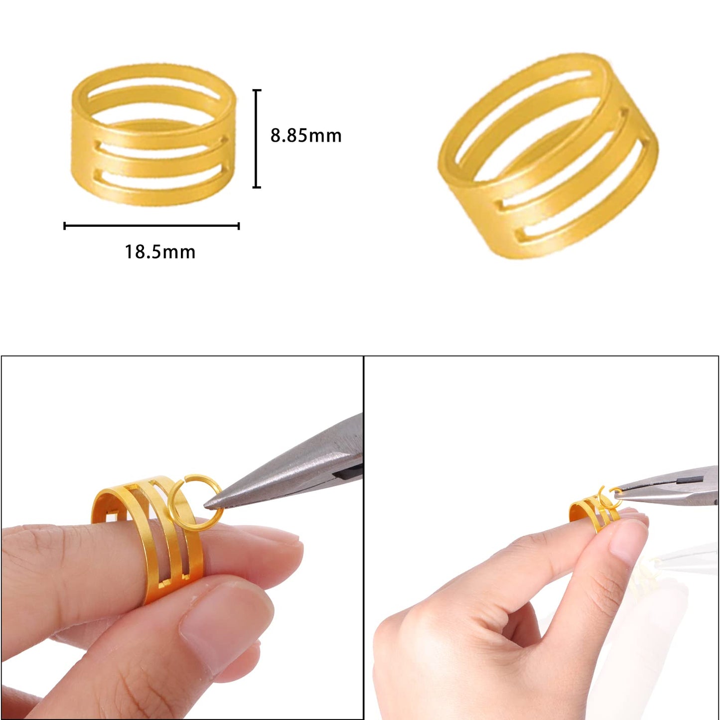 Jump Rings for Jewelry Making Kit, 1200 pcs Open Jump Rings Jewelry Repair Kit for Necklace Bracelet, Lobster Clasps and Closures Repair Supplies Kit with Pliers Tweezers (Gold/Silver)