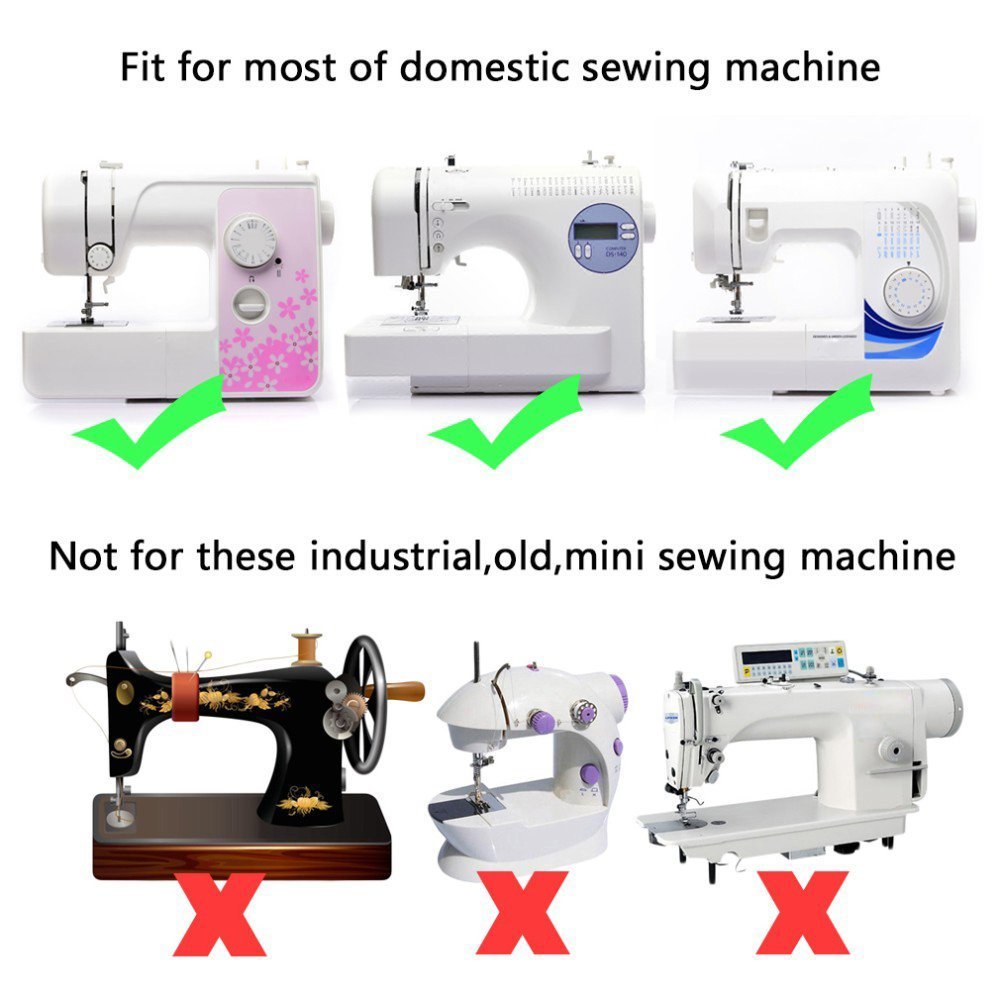 Stormshopping 52pcs Sewing Machine Presser Feet Set - Metal, Low Shank for Singer, Brother, Babylock, Janome and Kenmore
