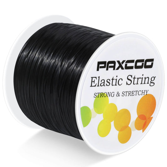 Black Elastic Stretchy String , Paxcoo Stretch Bead Cord for Bracelets, Necklaces, Jewelry Making and Beading Supplies