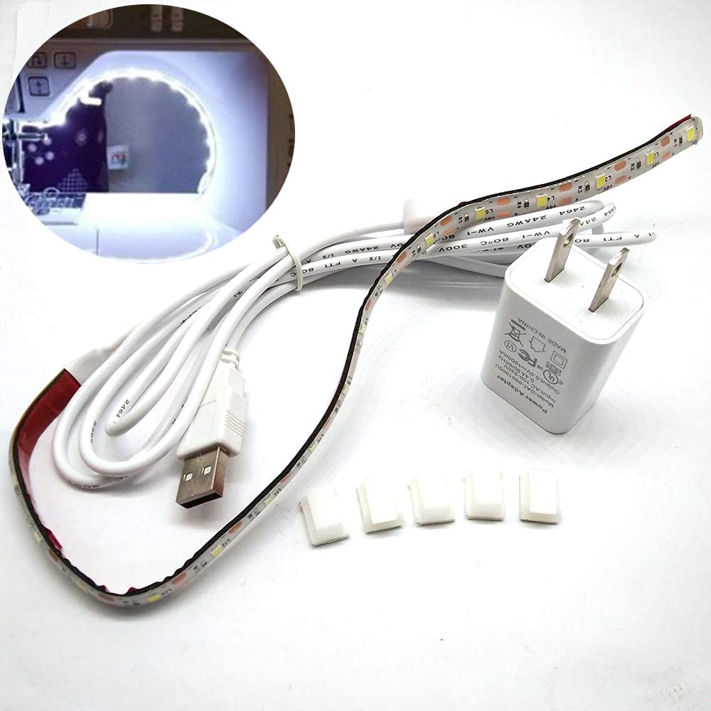 HONEYSEW Sewing Machine LED Light Strip Light Kit 11.75inch DC5V Flexible USB Sewing Light 30cm with Touch Dimmer