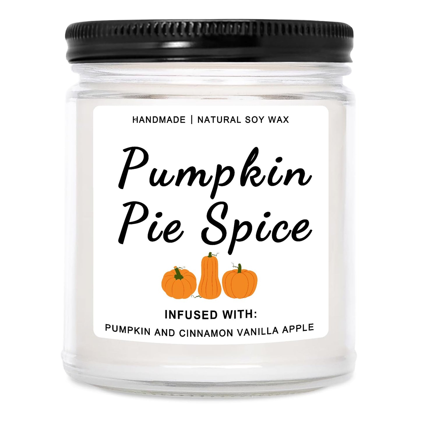 Fall Candles, Pumpkin Cinnamon Spice Candle, Fall Decor, Fall Decor Candles for Home, Fall Decorations for Home, Fall Pumpkin Cinnamon Spice Scented Candles - 9 Oz Fall Candles Gifts for Women
