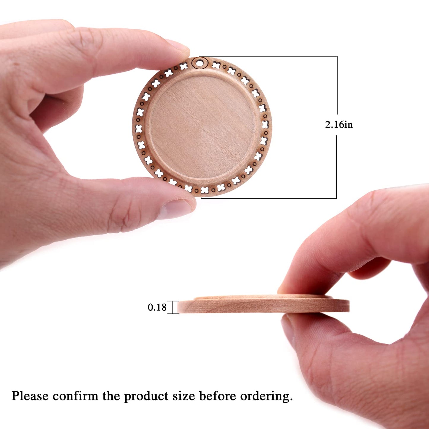 CBCMY 20 Pcs 2.16 inches Natural Wood Slices Craft Unfinished Wood kit Predrilled with Hole Wooden Circles for DIY Crafts Wedding Decorations Christmas Ornaments Arts Wood Slices