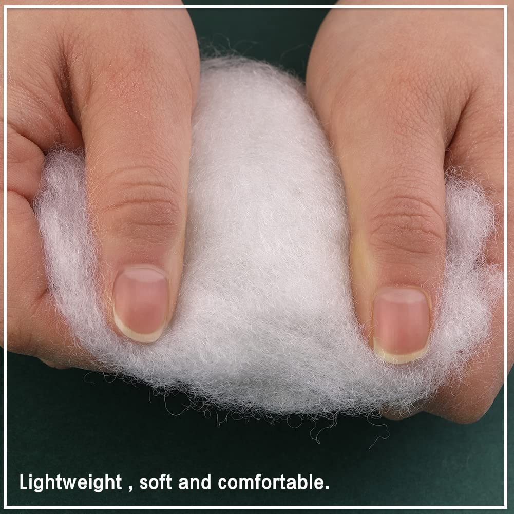 LOKUNN 100g/3.5oz Polyester Fiber Fill, Stuffing Pillow Filling Stuffing Cushion Filling, Batting High Resilience Fill Fiber, Stuffing for Stuffed Animals/DIY Crafts