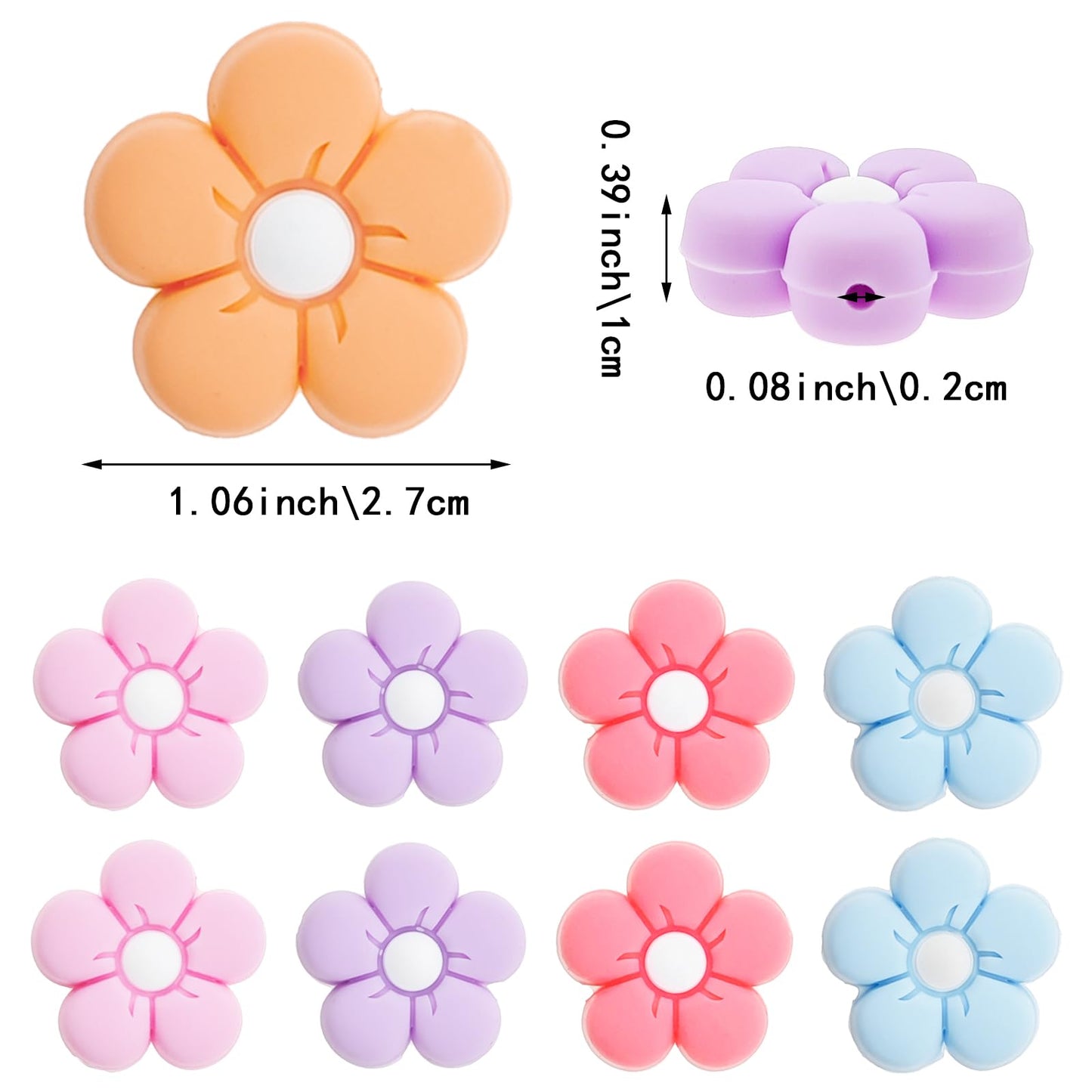 10 Pack Cute Flower Needle Point Protectors Silicone Needle Point Protectors Knitting Accessories and Supplies Knitting Needle Stoppers Knitting Needles Point Protectors Knitting Tools
