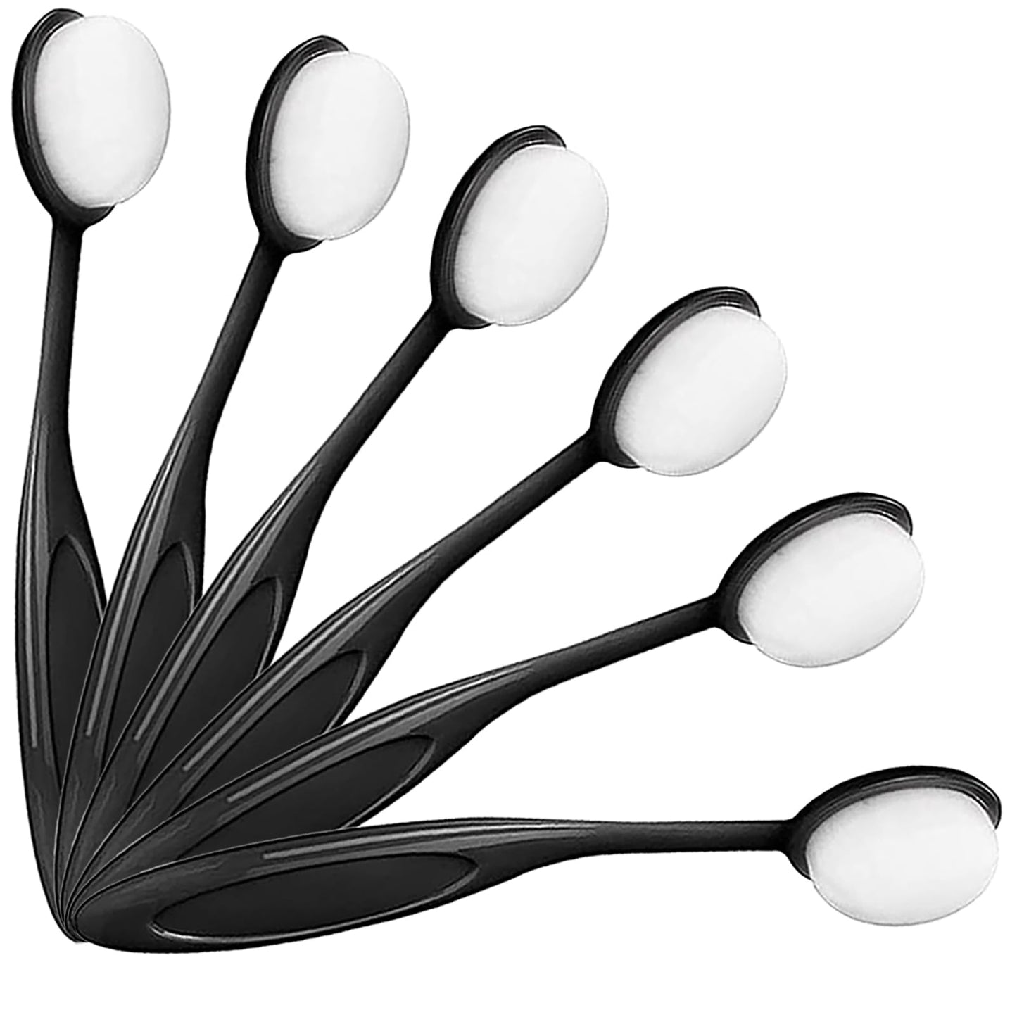 6 Pack Ink Blending Brushes for Crafting Stencil Brushes, Tool for Stamping Scrapbooking, Card Making Ink Blending for Crafter (Size 4, Black Handles)