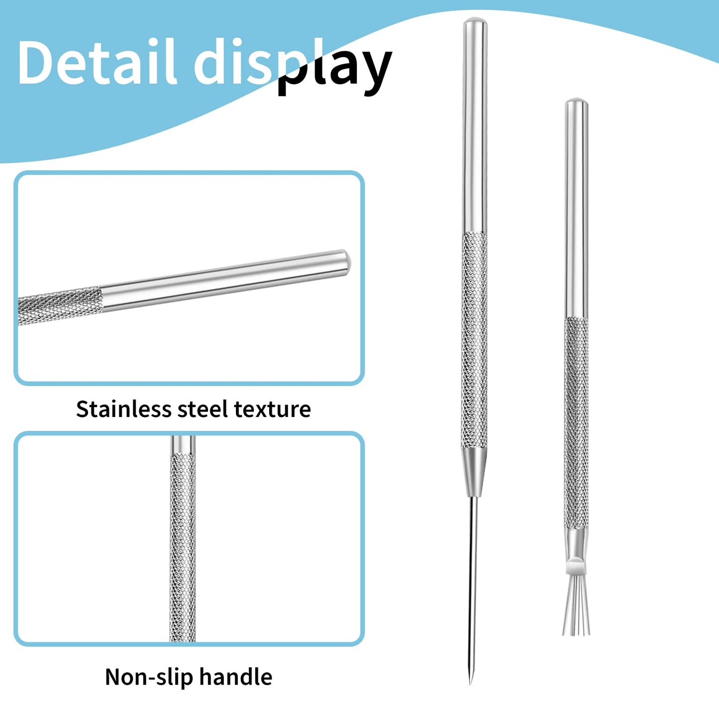 10 Pcs Clay Needle Tools and Pottery Feather Wire Texture Tools for Ceremics Clay Pottery Sculpture Detail Texturing Modeling Tools