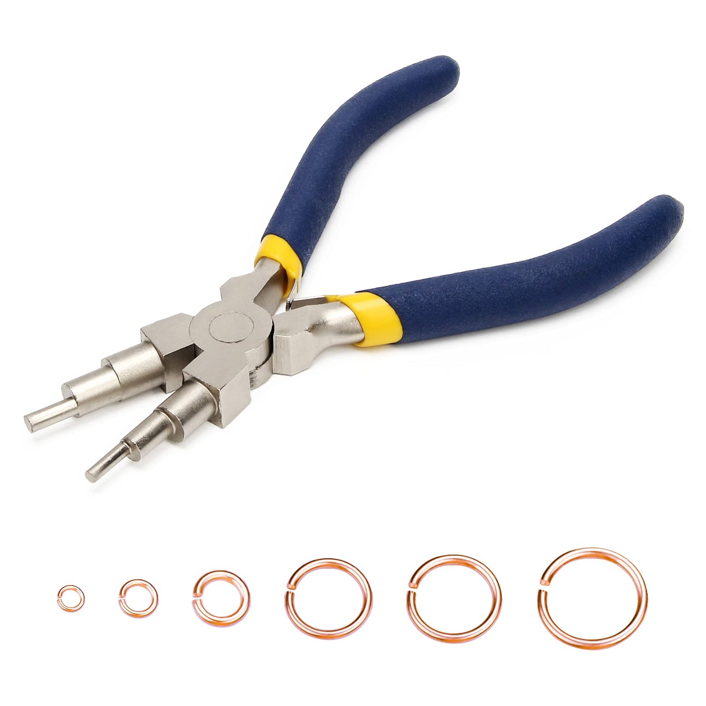 6 In 1 Wire Looping Pliers With Anti Slip Handle - Bail Making Pliers for Jewelry Making Wire Bending Tool for Bending 3-10mm Bails, Loops, Hooks, Jump Rings