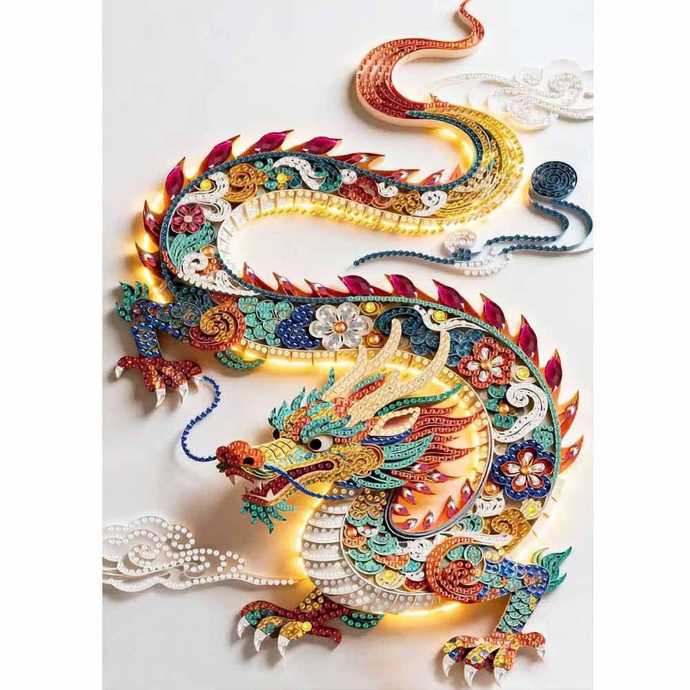 Dragon Special Shape Diamond Art Kits For Adults Beginners,DIY Crystal Rhinestones Diamond Painting Kit For Crafts For Adults,5D Diamond Art Painting Mosaic Making For Home Wall Decor 12 X 16inch