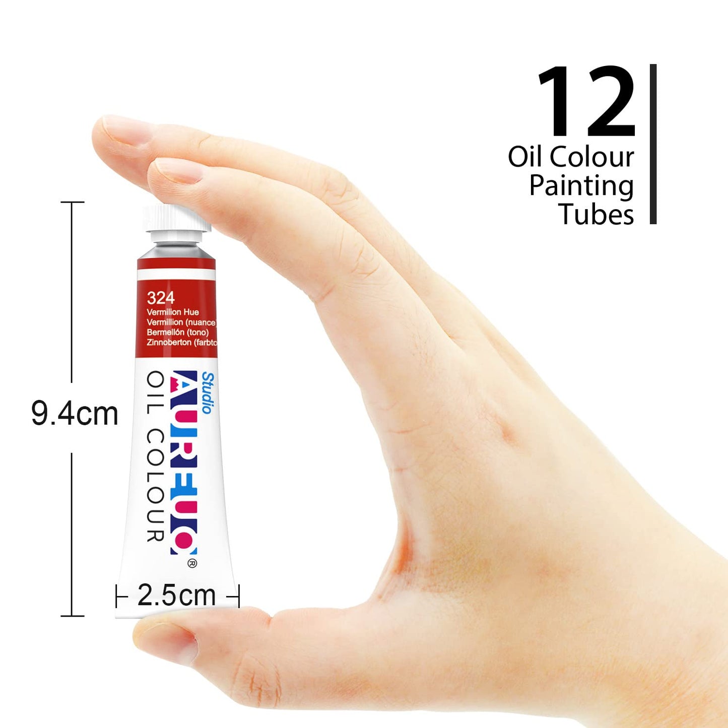Oil Paint Set 12 Color x12ml / 0.4 Fl Oz Tubes Non-toxic Oil Based Paints for Artists Craft Painting Supplies for Beginners