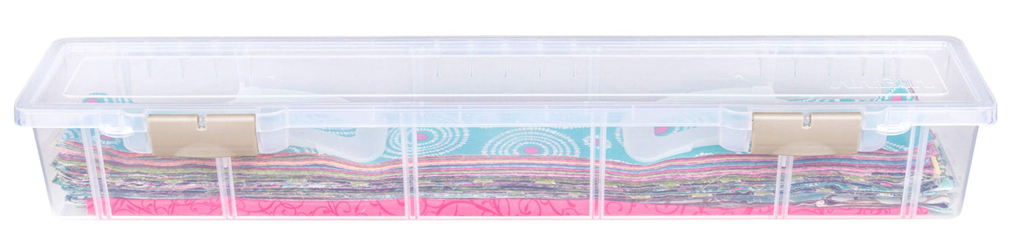 ArtBin 6999AB Fabric Strip Case - Crafts, Quiliting & Sewing Organizer, [1] Plastic Storage Case, Translucent