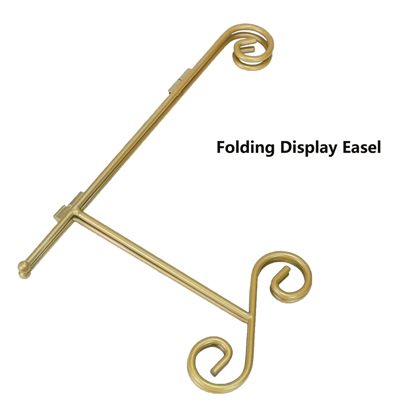 Gold Plate Stand, 6 Inch Decorative Plate Holder for Displaying Platters, Heavy-Duty Metal Easel Stand for Picture, Photo Frame, Plates, Books and Round Objects