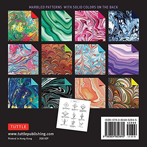 Origami Paper 200 sheets Marbled Patterns 6" (15 cm): Tuttle Origami Paper: Double Sided Origami Sheets Printed with 12 Different Patterns (Instructions for 6 Projects Included)