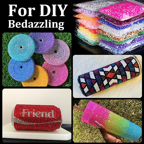 4000pcs 4mm Resin Rhinestones Bulk, Transparent AB Flatback Round Jelly Rhinestones Bedazzling Non Hotfix Crystal Gems Large Quantity Wholesale for DIY Crafts Clothes Tumblers Face Makeup Manicure