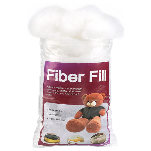 BUTUZE 5.29oz/150g Polyfill Stuffing Fiber Fill, White Premium Fiberfill Stuffing for Craft, High Resilience Crochet Stuffing, Stuffing for Stuffed Animals, Cotton Batting, Recyclable