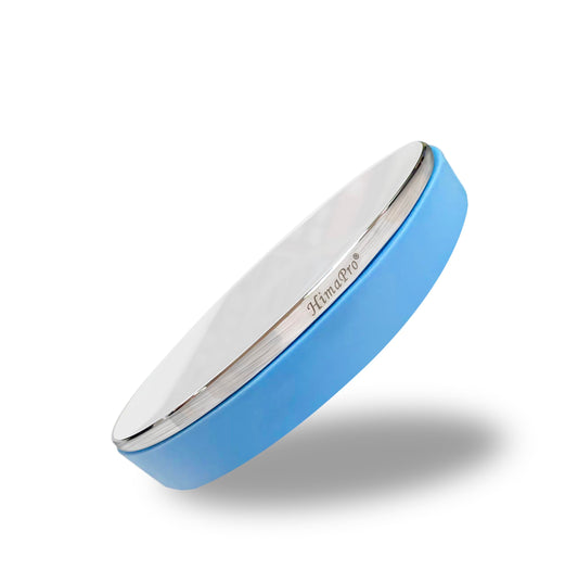 HimaPro Professional No rebound Steel Bench Block, Metal Stamping Block for Jewelry Making - 3 inch Round Block with Mirror Polishing and Chrome Plating