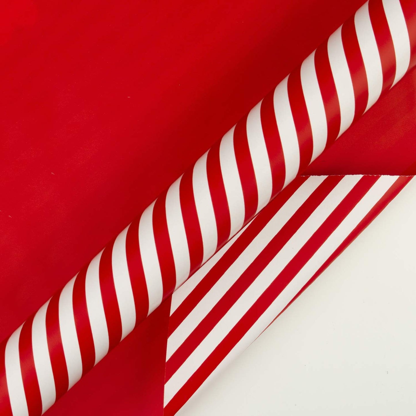 Reversible Wrapping Paper - Mini Roll - 17 Inch x 33 Feet - Red and Stripes Design for Christmas, Birthday, Holiday, Wedding, Baby Shower