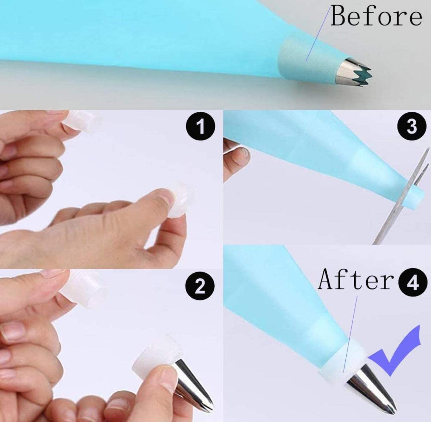 Icing Nozzles Set, Cake Decorating Set, Stainless Steel Piping Icing Nozzles, Reusable Silicone Piping Bag, Suitable for Cakes, Cupcakes, Cookies, Pastries, Beginners