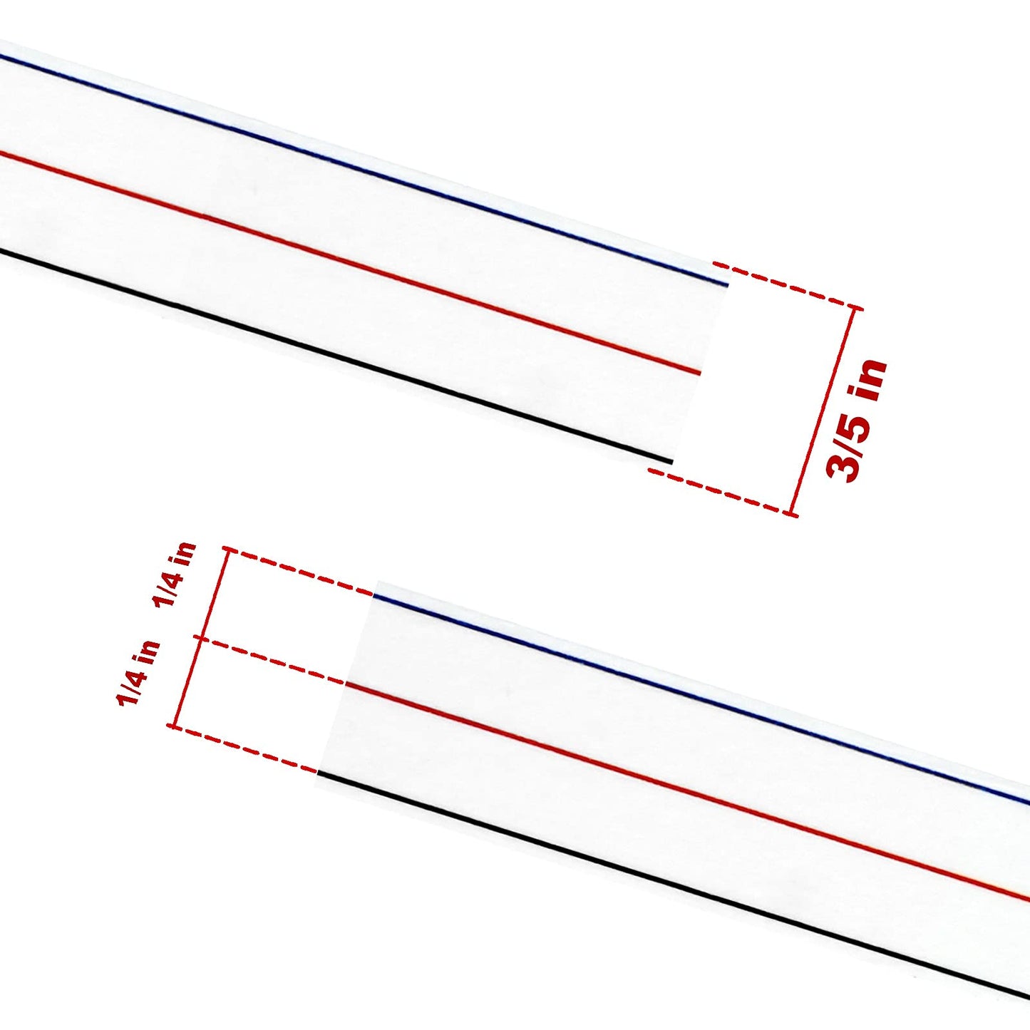 TSSART 1/4" Seam Diagonal Seam Tapes - 10Yard Each Roll Sewing Basting Tape for Stitching Straight Diagonal Seams Instruction Tool (2Pack)