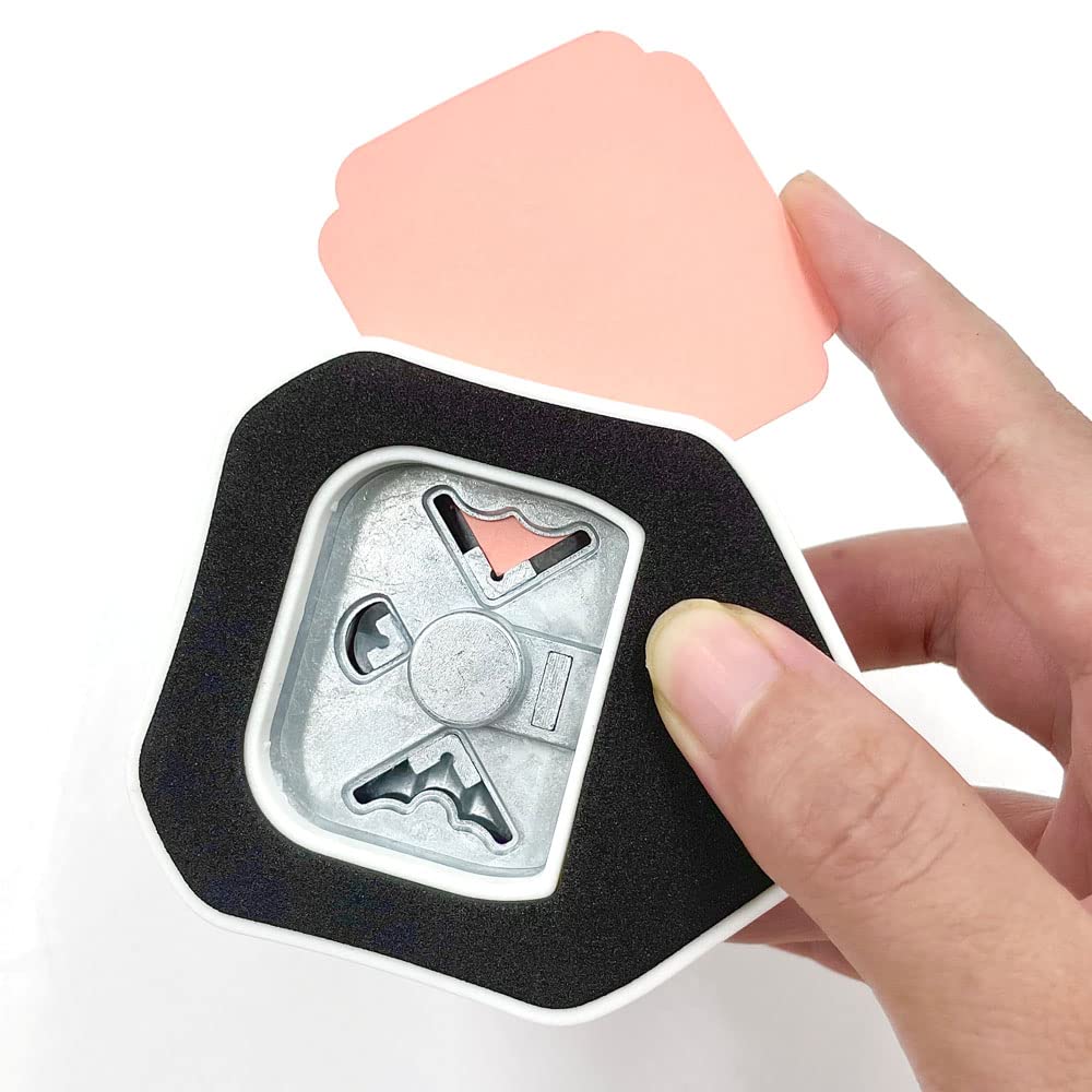 ANNIKEEY 3 in 1 Paper Corner Rounder, 3 Shapes Punches for Paper Crafts, Corner Cutter, Purple