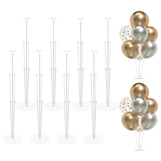 Balloon Stand 8 Set Balloon Sticks with Base Balloon Stands, Balloon Arch Stand for Birthday Decorations, Balloon Arch Kit for Table Balloon Holders for Party Decorations New Year Halloween Wedding