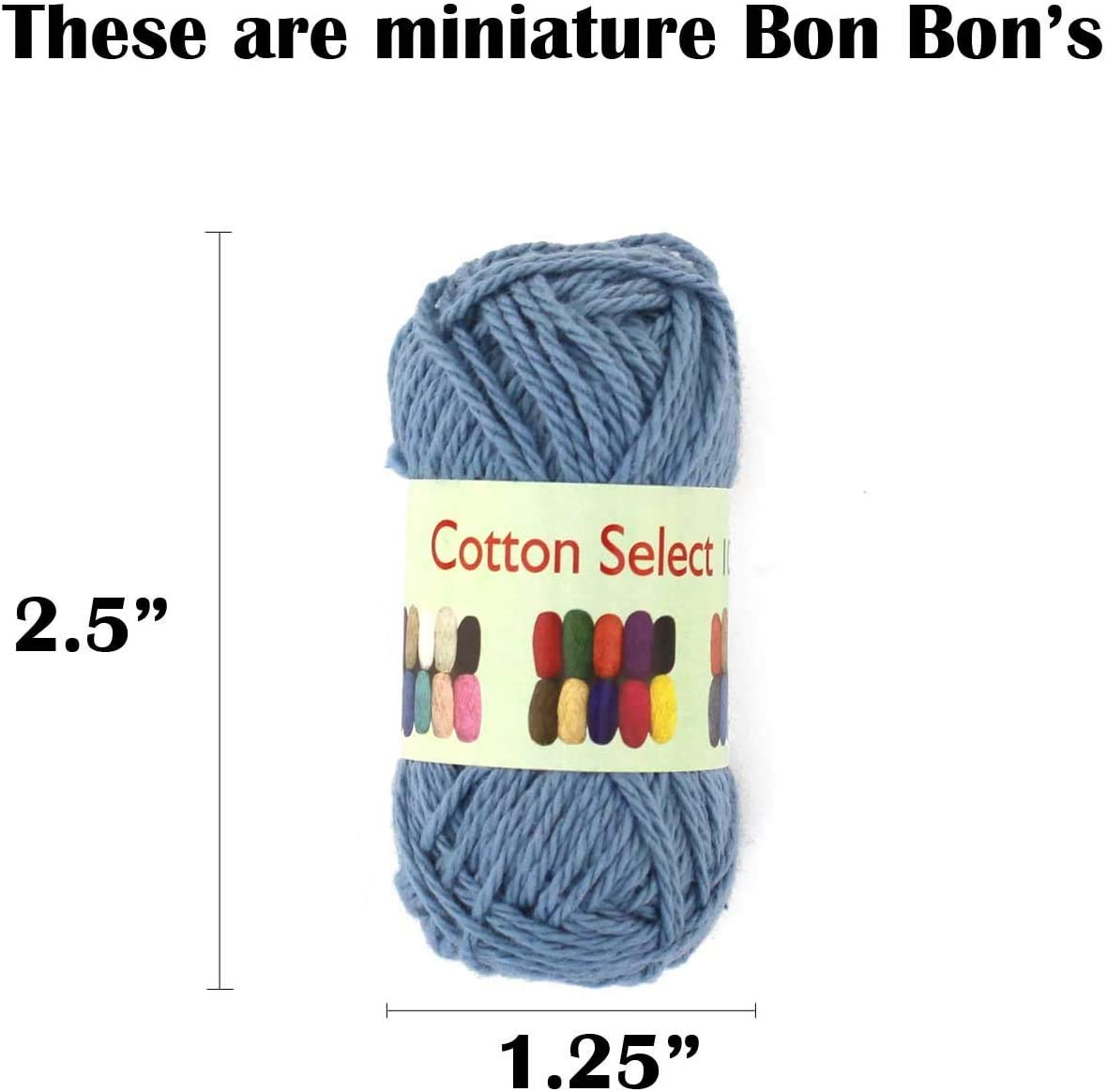 JubileeYarn Cotton Select Bonbon Yarn - Assortment H - 10x10g Mini Ball - 1 Pack