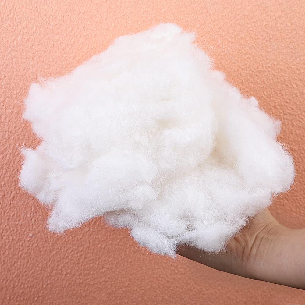 Bupete 300g/10.5oz Polyester Fiber Fill, Premium Fiber Fill Stuffing, Fluff Stuffing High Resilience Fill Fiber for Stuffed Animal Crafts, Pillow Stuffing, Cushion Stuffing