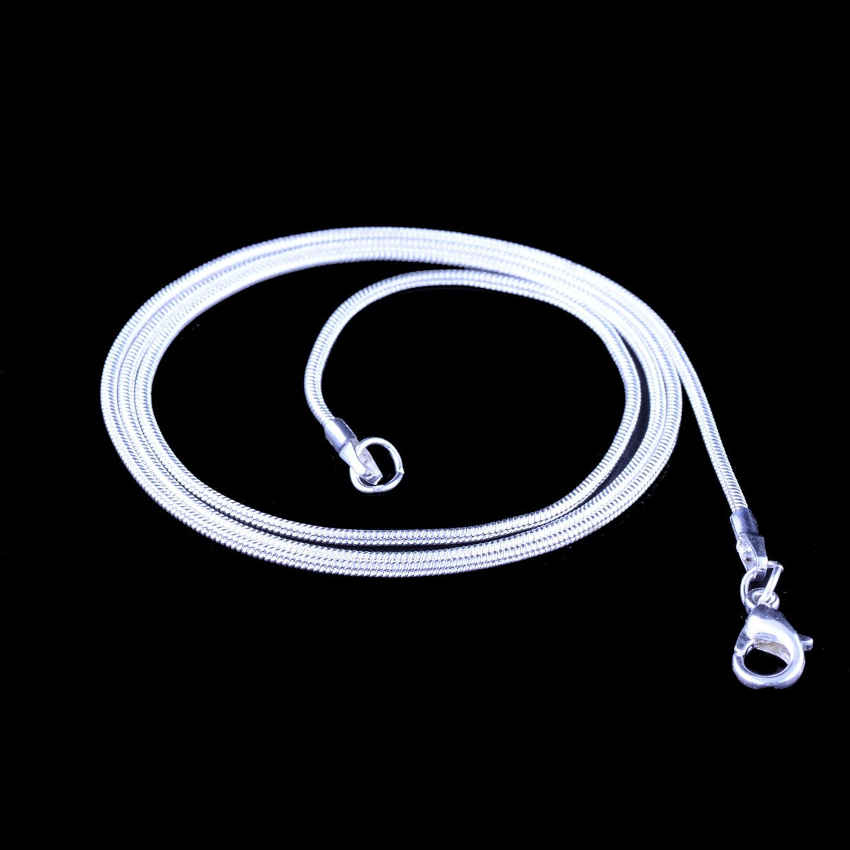 Snake Chain Necklace White Brightening 24pcs 925 Silver Plated 1.2mm DIY Shining Link with Lobster Clasps for Jewelry Making (20 inch, Shining White Brightening)