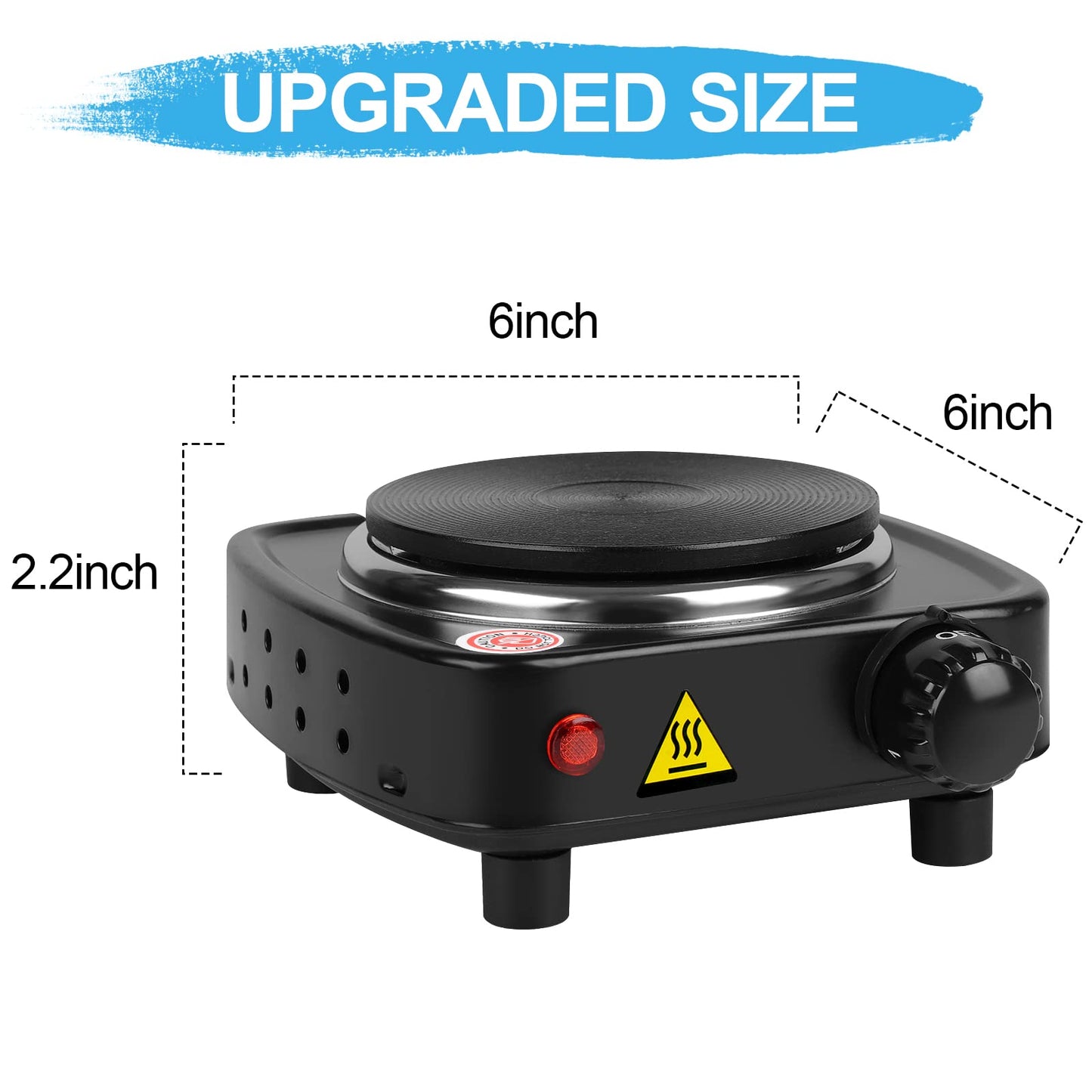 DINGPAI Hot Plate for Candle Making, Black Color Electric Hot Plate for Melting Wax, Chocolate, Candy and More