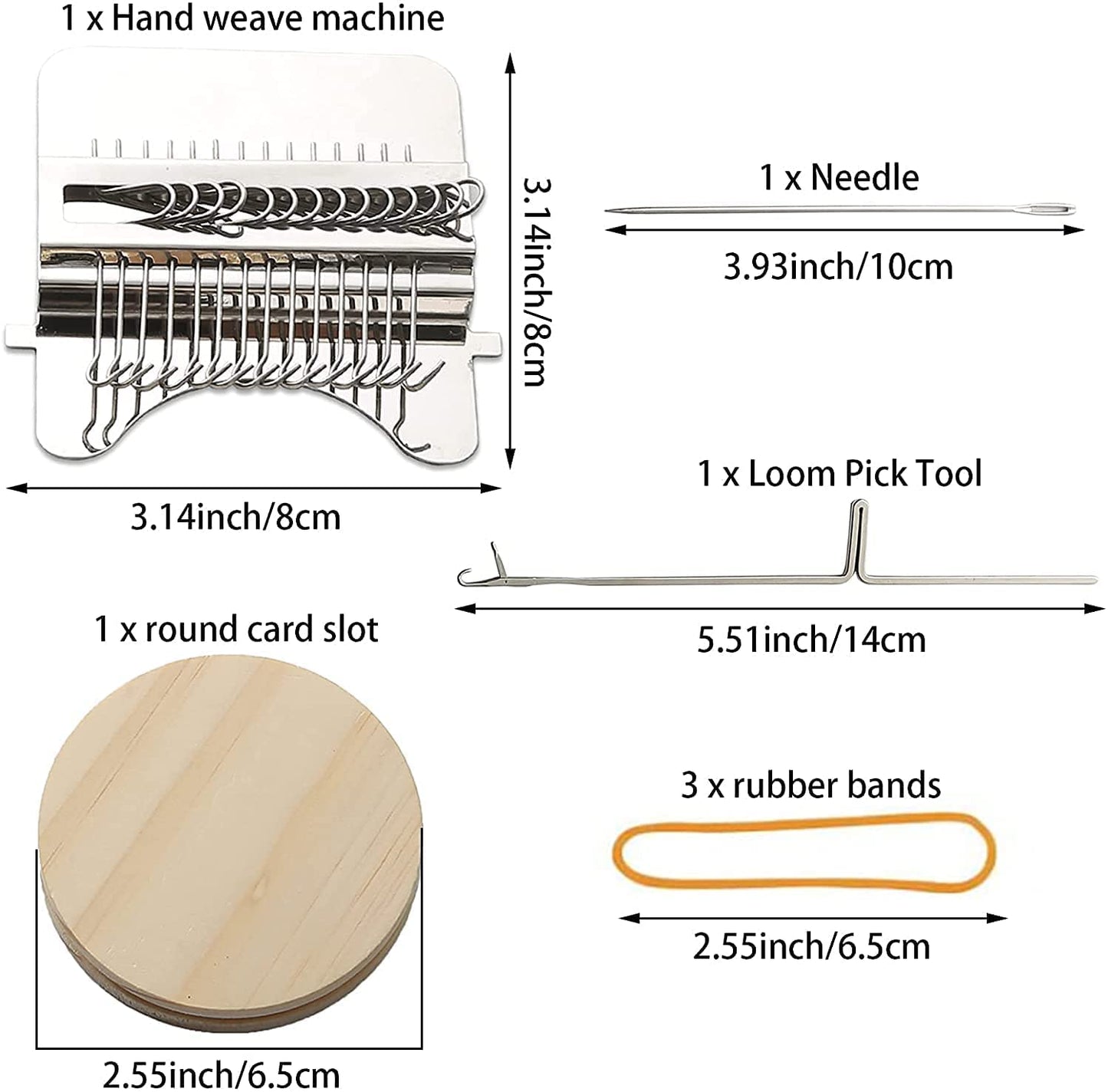 Small Loom Speedweve Type Weave Tool,darning Loom Quickly Mini Mending Convenient Darning Loom for Mending Jeans Socks Clothes Loom Machine Makes Beautiful Stitching Diy Weaving Arts (14 Hooks)