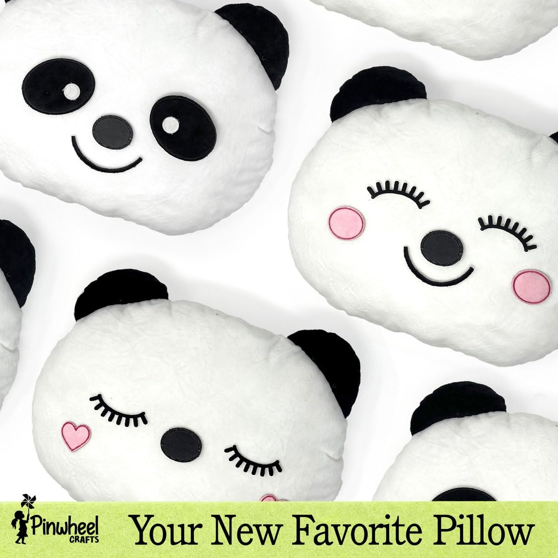 Pinwheel Crafts Beginner Sewing Kit for Kids 8-12 - Easy DIY Panda Pillow Kit - Learn to Sew - Kids Sewing Craft Gifts - Make Your Own Stuffed Animal Panda Plush Toy