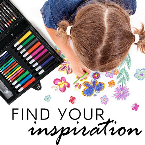 Darice 80-Piece Art Set – Art Supplies for Drawing, Painting and More in a Plastic Case - Makes a Great Gift for Children and Adults