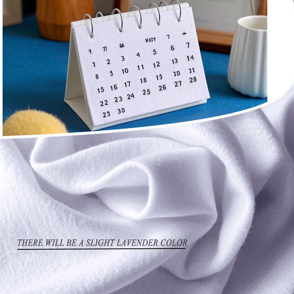 White Felt Fabric 36" X 36"(1 Square Yard), 1.6mm Thick Soft and Durable Flexible Craft Felt by The Yard for Sewing DIY Art Craft Project Decorations
