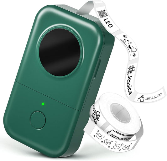 Phomemo D30 Label Maker Machine, Portable Bluetooth Mini Label Printer, Smart Phone Handheld Thermal Sticker Small Labeler Multiple Templates Font Icon Inkless for Home Office