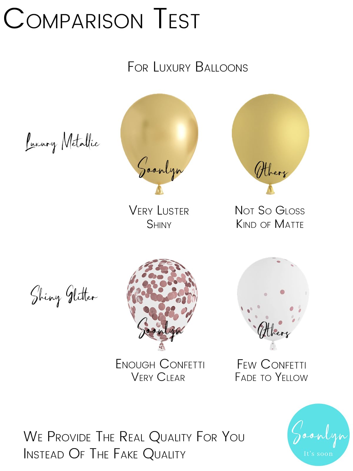 Soonlyn Rose Gold Balloons 140 Pack 12 Inch Gold and Pink Balloons and Pink Confetti Balloons Garland Arch Kit for Bridal Shower Baby Shower Party Decoration