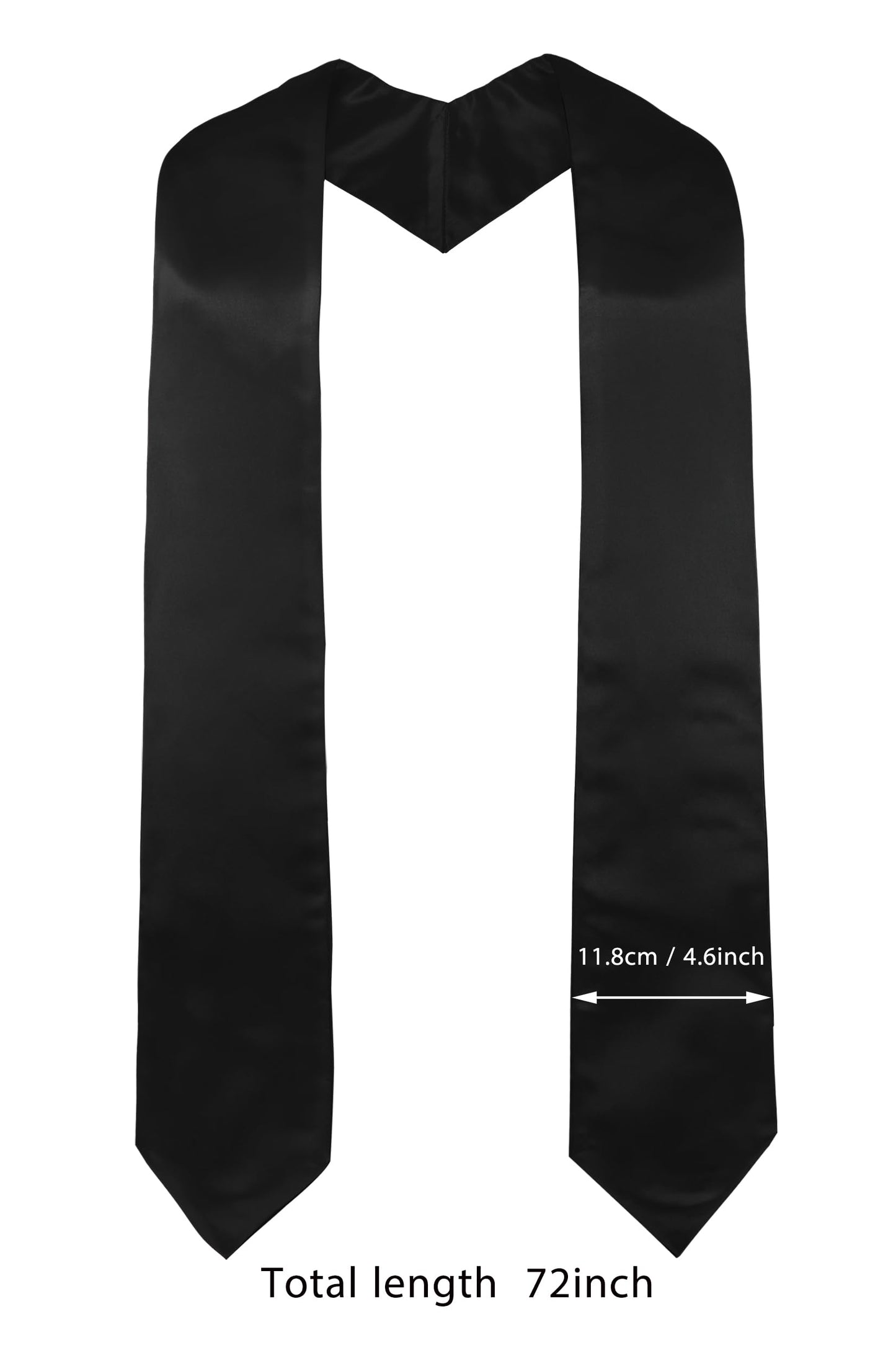GraduatePro Plain Graduation Stole for Unisex Adults Sash 60" Long 16 Colors
