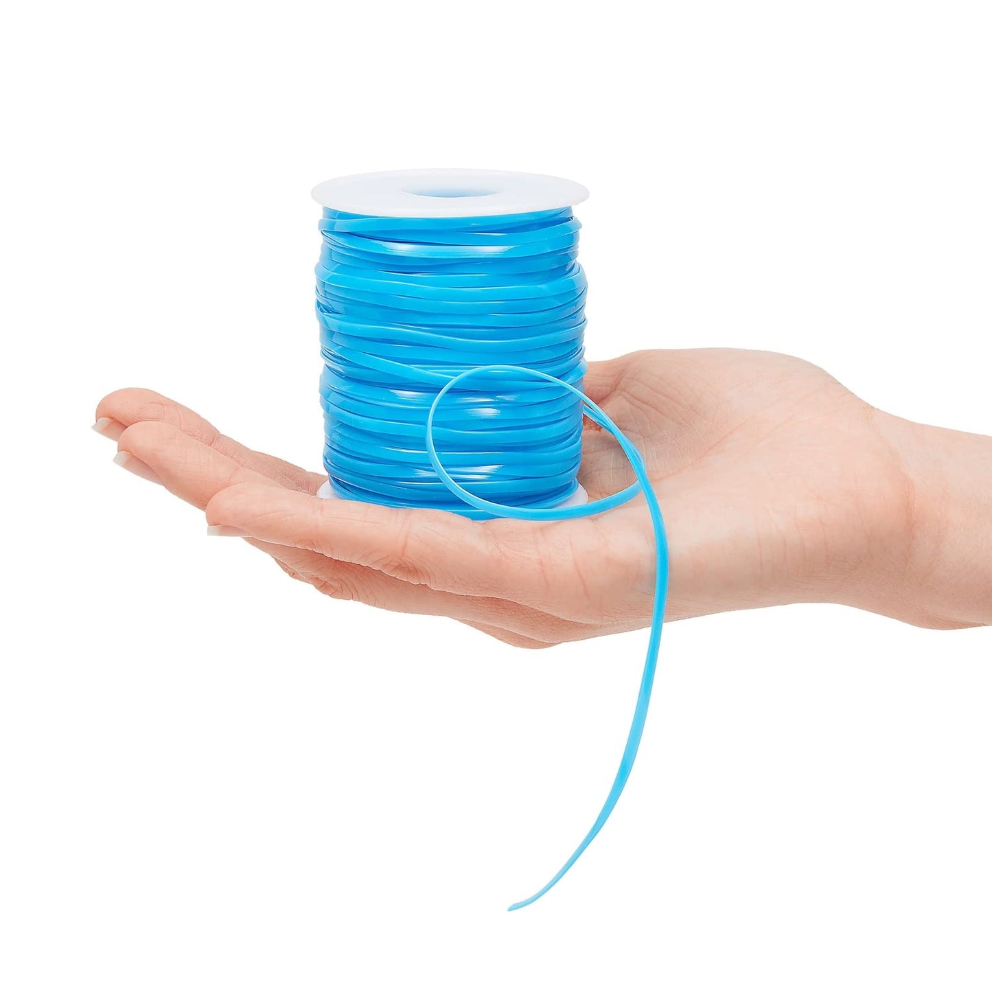 Juvale Lanyard String Kit - Neon Plastic Lacing Cord & Gimp String for Bracelets - Plastic Cord & Boondoggle Kit for Keychains - 10 Spools, 50 Yd Each, 2.5 mm x 1 mm, Rainbow