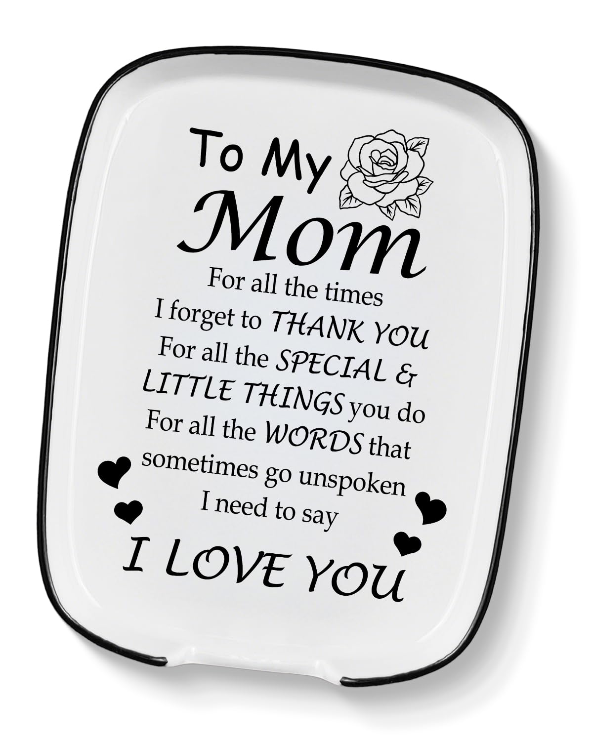 Thank You Gifts for Mom, I Love You Gift for Moms, Mothers Day Birthday Kitchen Gift for Mom Mother from Daughter Son, Spoon Rest for Stove Top, Spoon Holder for Kitchen Counter Decor