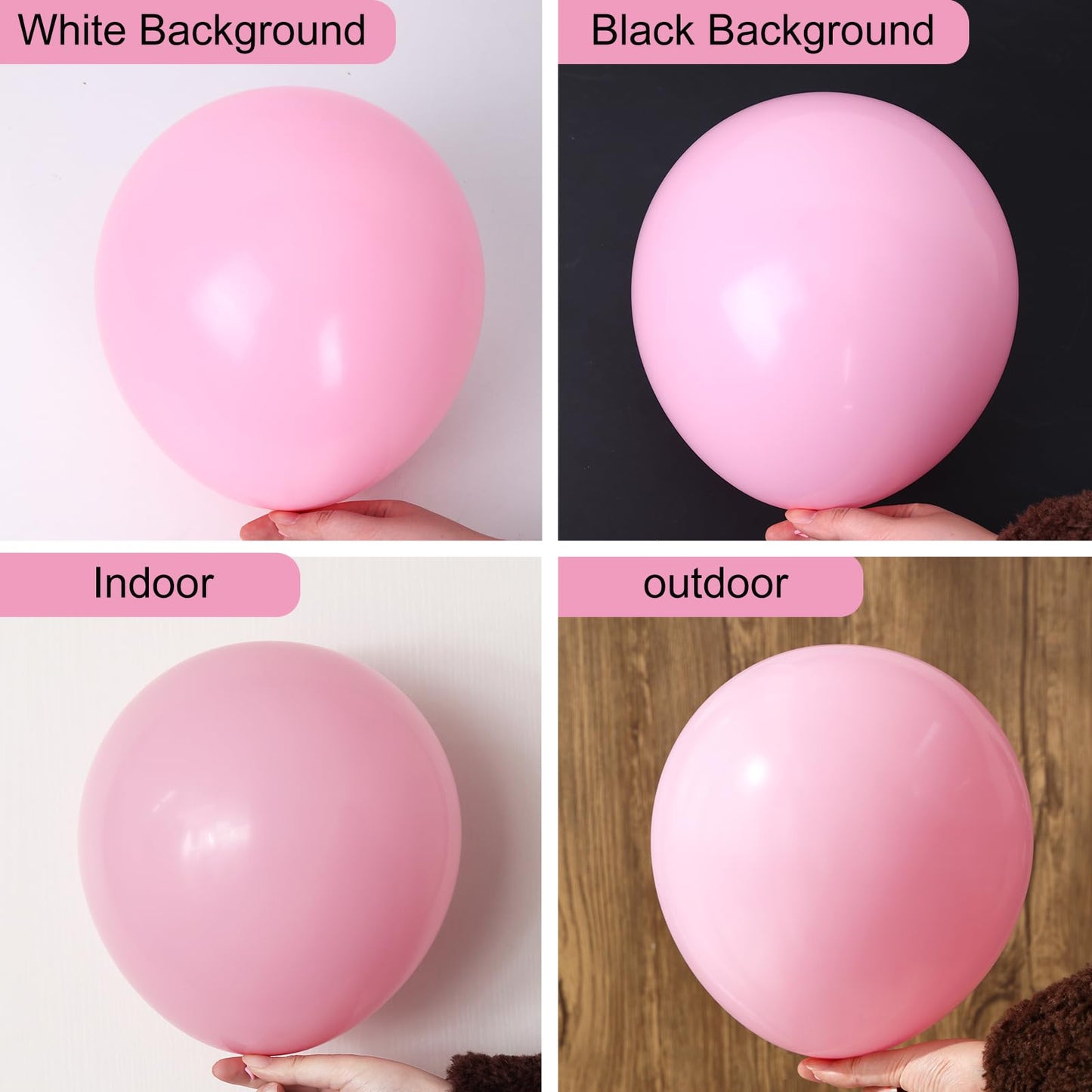 RUBFAC 129pcs Pastel Pink Balloons Different Sizes 18 12 10 5 Inches for Garland Arch, Light Pink Balloons for Birthday Valentine's Day Baby Shower Gender Reveal Wedding Party Decoration