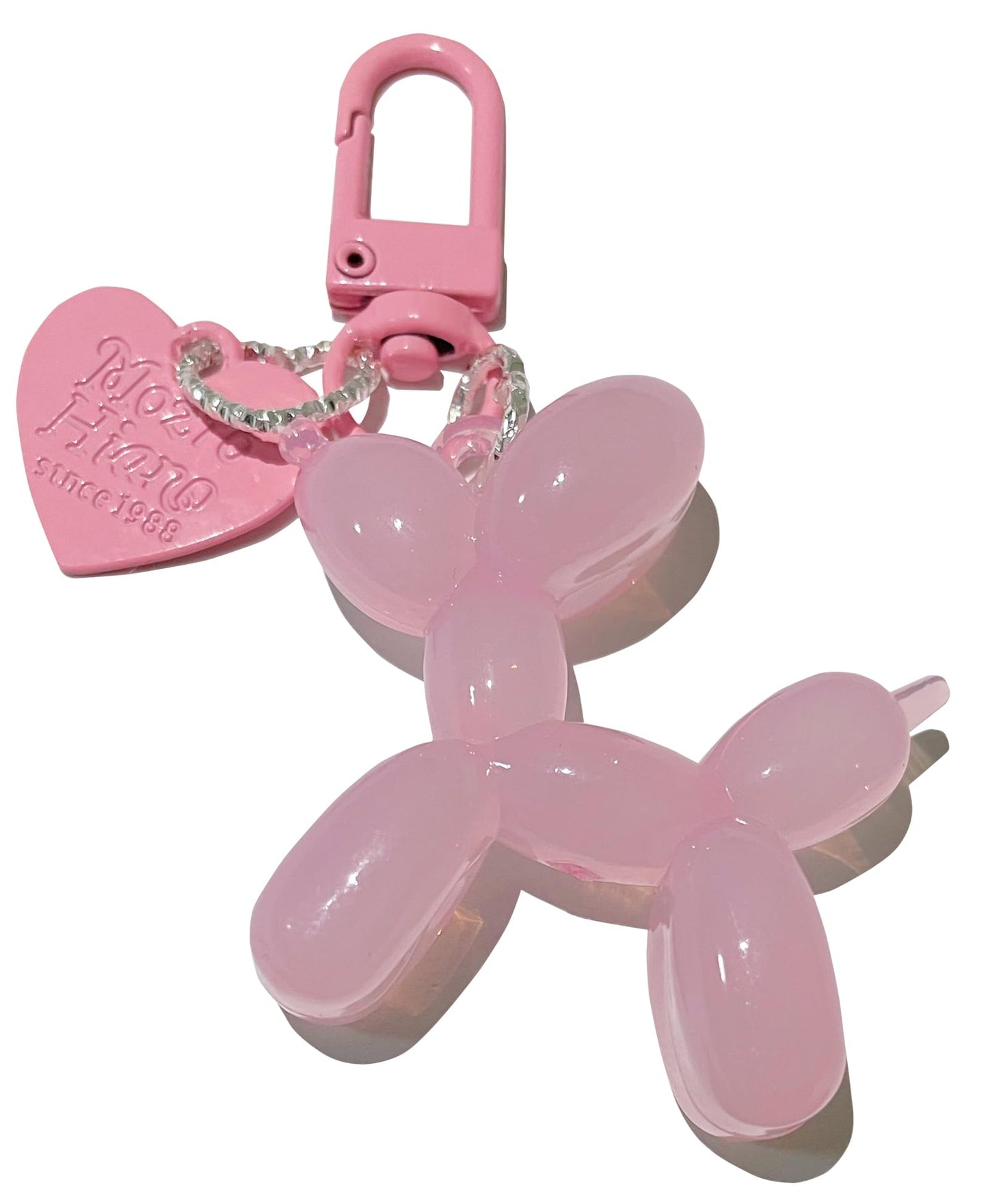 LAEKOU Jelly Balloon Dog Design Keychain for Women, Cute Girls Key Chain, Bag Charms Accessories for Car Purse Backpack