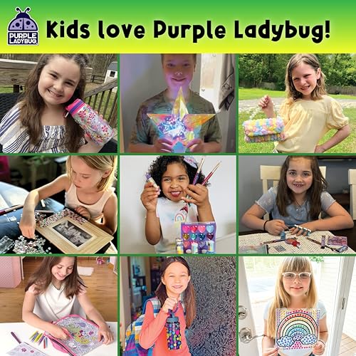 PURPLE LADYBUG Silver Holographic Scratch Art Mini Notes - Scratch Art for Kids, Summer Activities, Camping Games for Ages 4-8