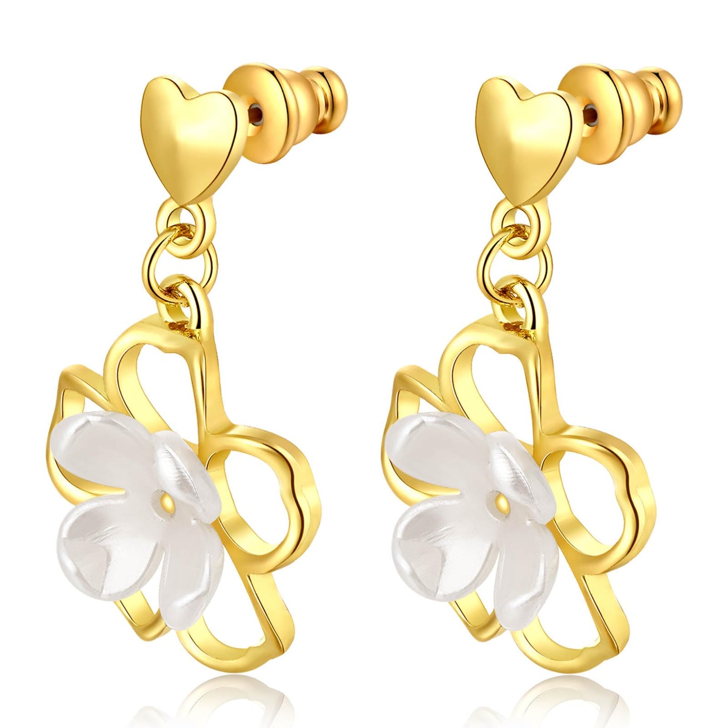 Catinee Earring Backs Replacements, 14k Plated Gold Earring Backs for Studs, Hypoallergenic (6pcs/3pair)