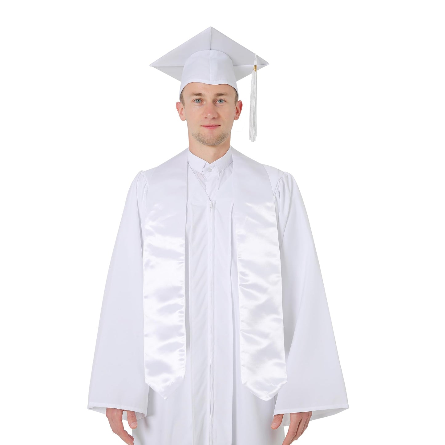 GraduatePro White Sublimation Blank Stole Sash 60 Inches Long for Adults