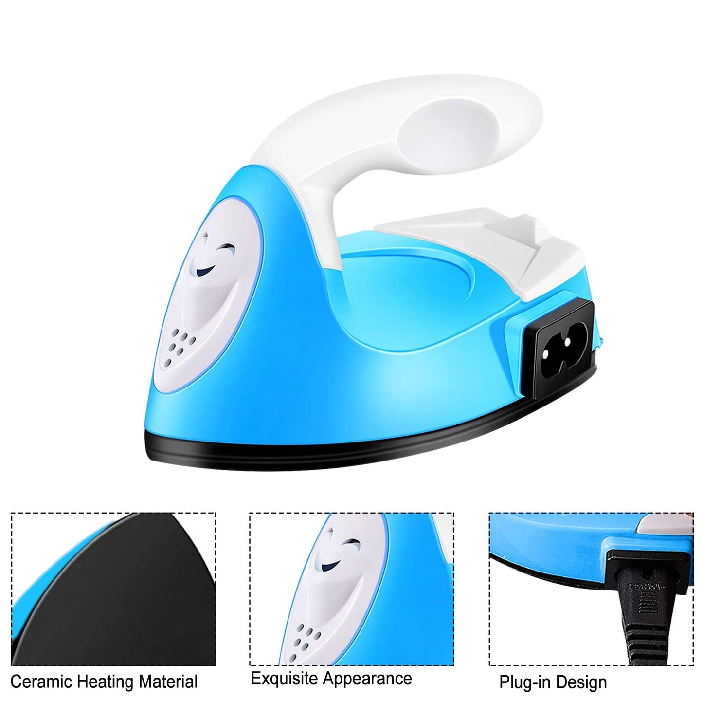 Mini Craft Iron Mini Iron Press,Mini Heat Press Machine for T Shirts Shoes and Hats Small Heat Transfer Vinyl Projects,Portable Travel Irons Mini Heat Press Crafting Craft Clothes