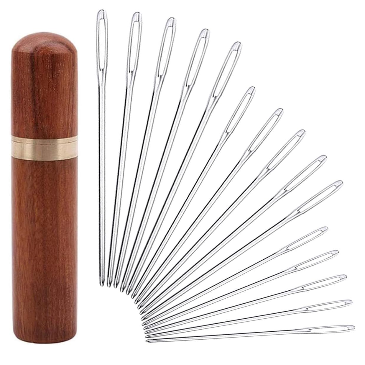 Large Eye Blunt Needles,15 Pieces Stainless Steel darning Needles for Yarn，Yarn Knitting Needles, Knitting and Crochet Supplies