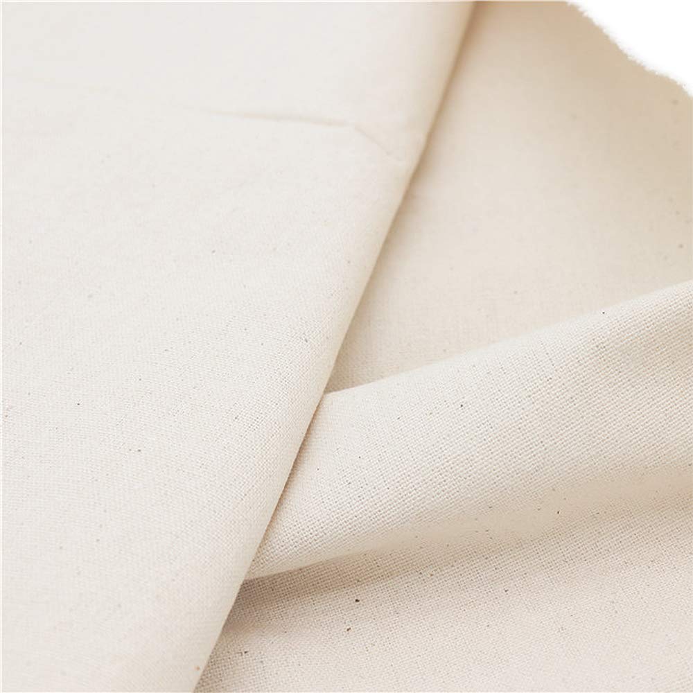 Nature Linen Needlework Fabric, Plain Solid Colour Linen Cloth Hemp Jute Fabric Table Cloth Garments Crafts Accessories, 20 by 62-Inch (Color 1)