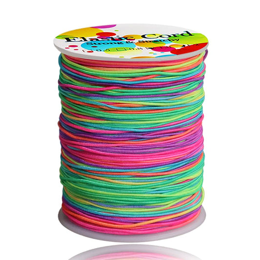 Ewparts 1mm 109 Yard Stretchy Bracelet String Elastic String for Bracelets Sturdy Rainbow Elastic String Elastic Cord for Jewelry Making, Bracelet Making,Necklaces, Beading and Crafts, 1.0mm