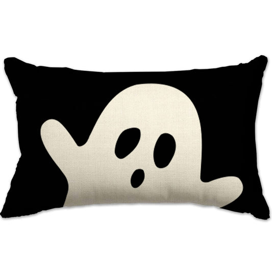 JXZYGMD Halloween Pillow Cover 12x20 Ghost Halloween Lumbar Pillow Covers Decorations Outdoor Halloween Pillows Decorative for Halloween Home Decor for Sofa