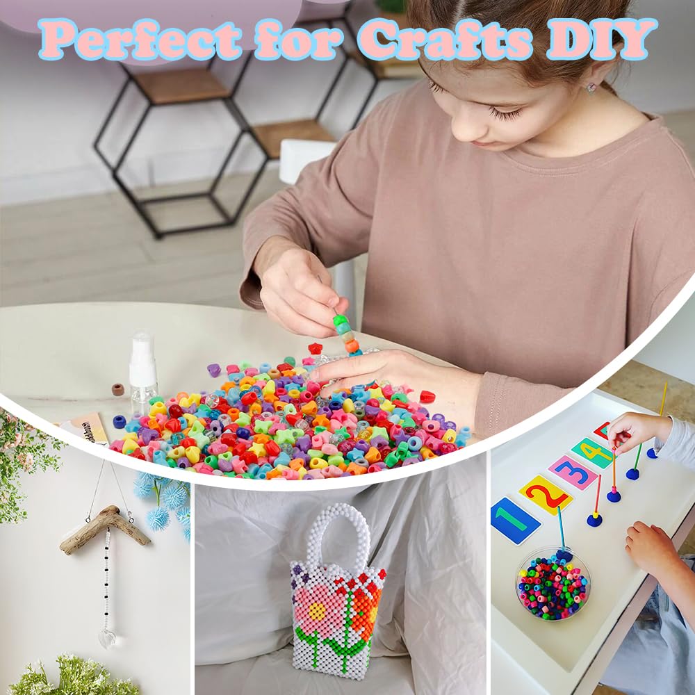 1000pcs Pony Beads,Beads for Bracelets, Bracelet Beads, Colorful Beads