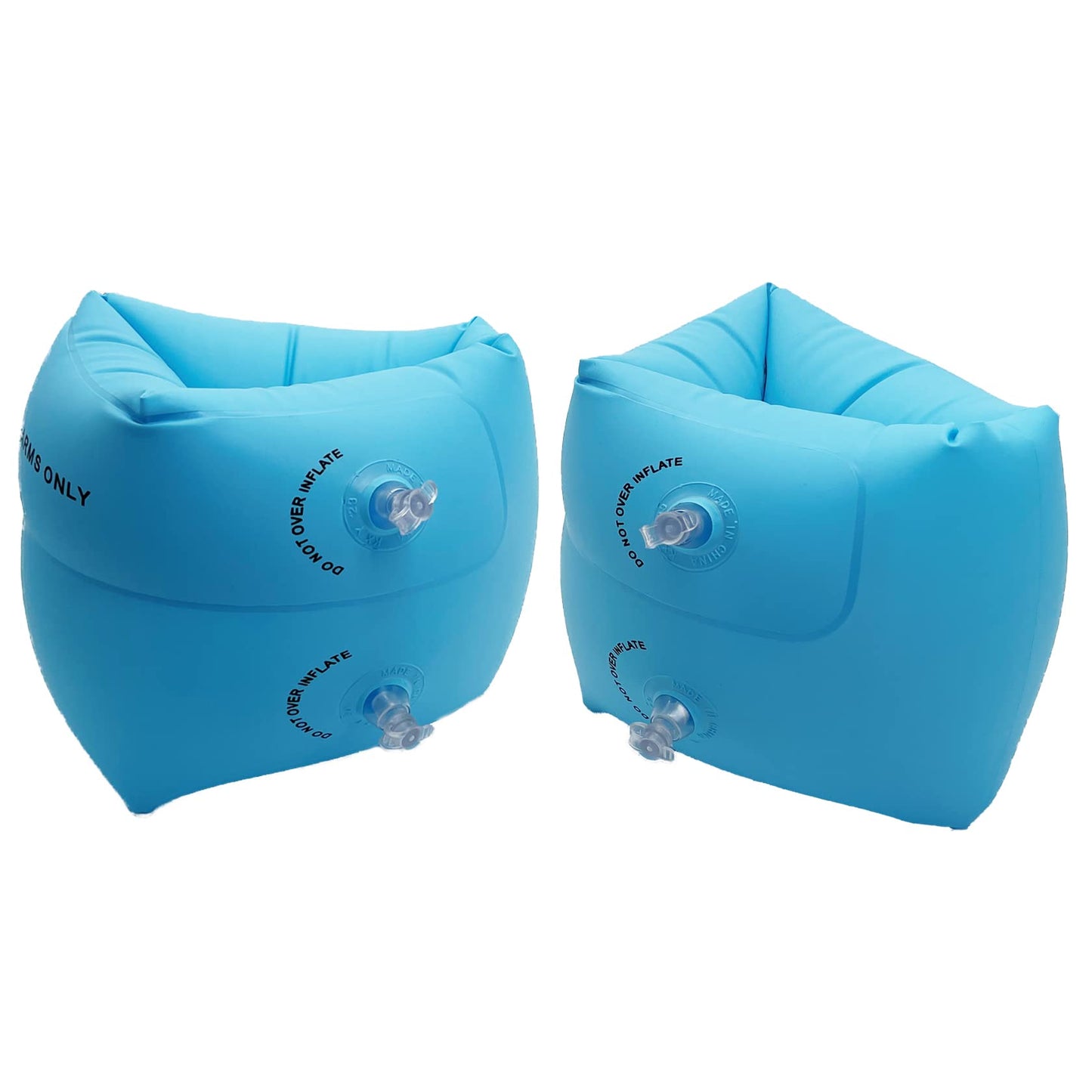 Inflatable Arm Floaties for Toddlers, Blow up Water Wings for Kids, Blue Swimming Arm Bands Floatation for Children and Adults 30-150LBS