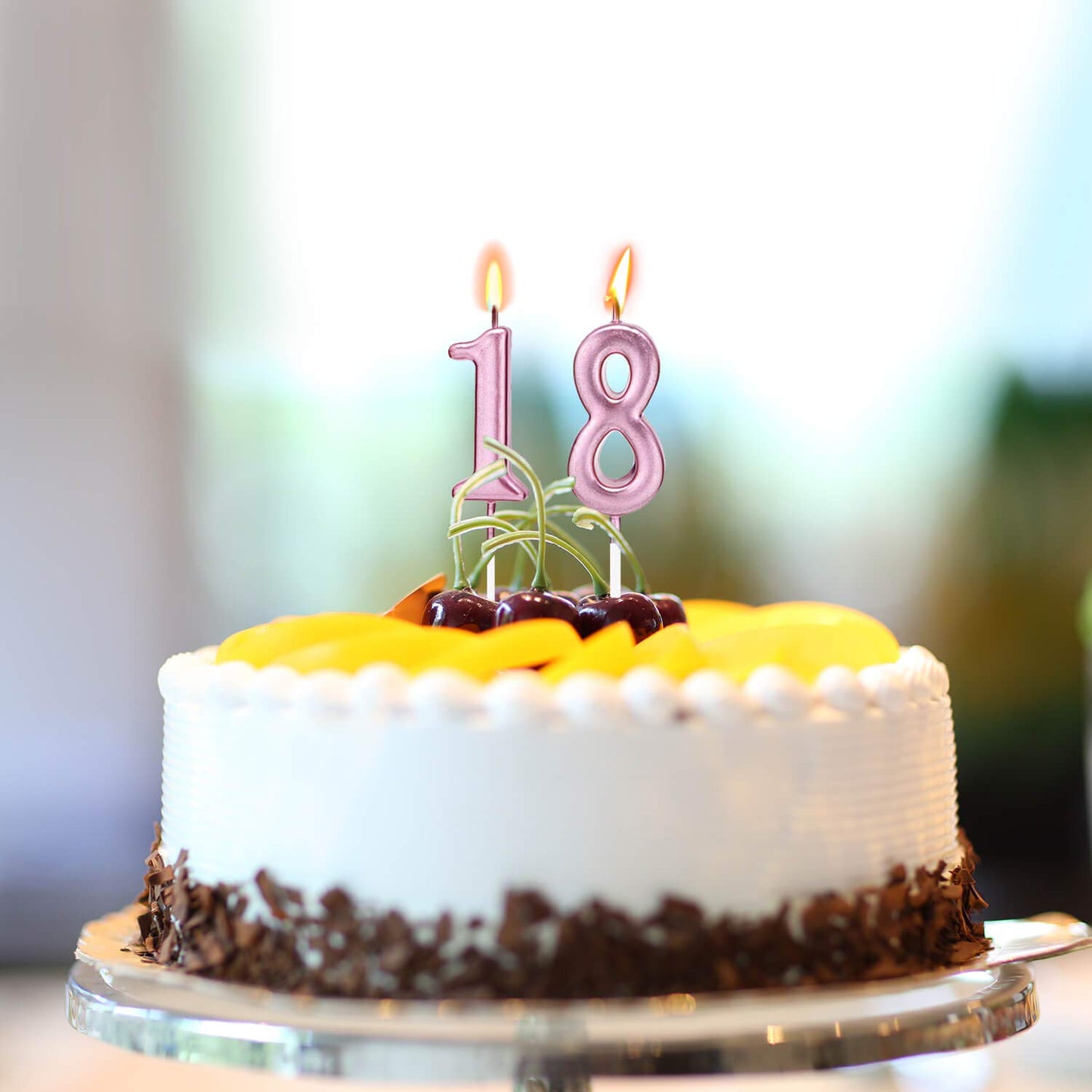 Beanlieve Rose Gold Birthday Candles - Cake Numeral Candles Number 0-9 Glitter Cake Topper Decoration for Birthday,Wedding Anniversary,Party Celebration(10 Pieces)